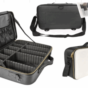 Large PU Leather 2 Layers Makeup Bag
